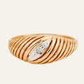 Domed Diamond Ring