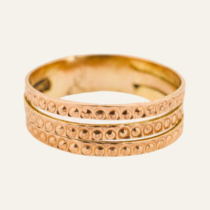 Soldered Stacked Gold Bands