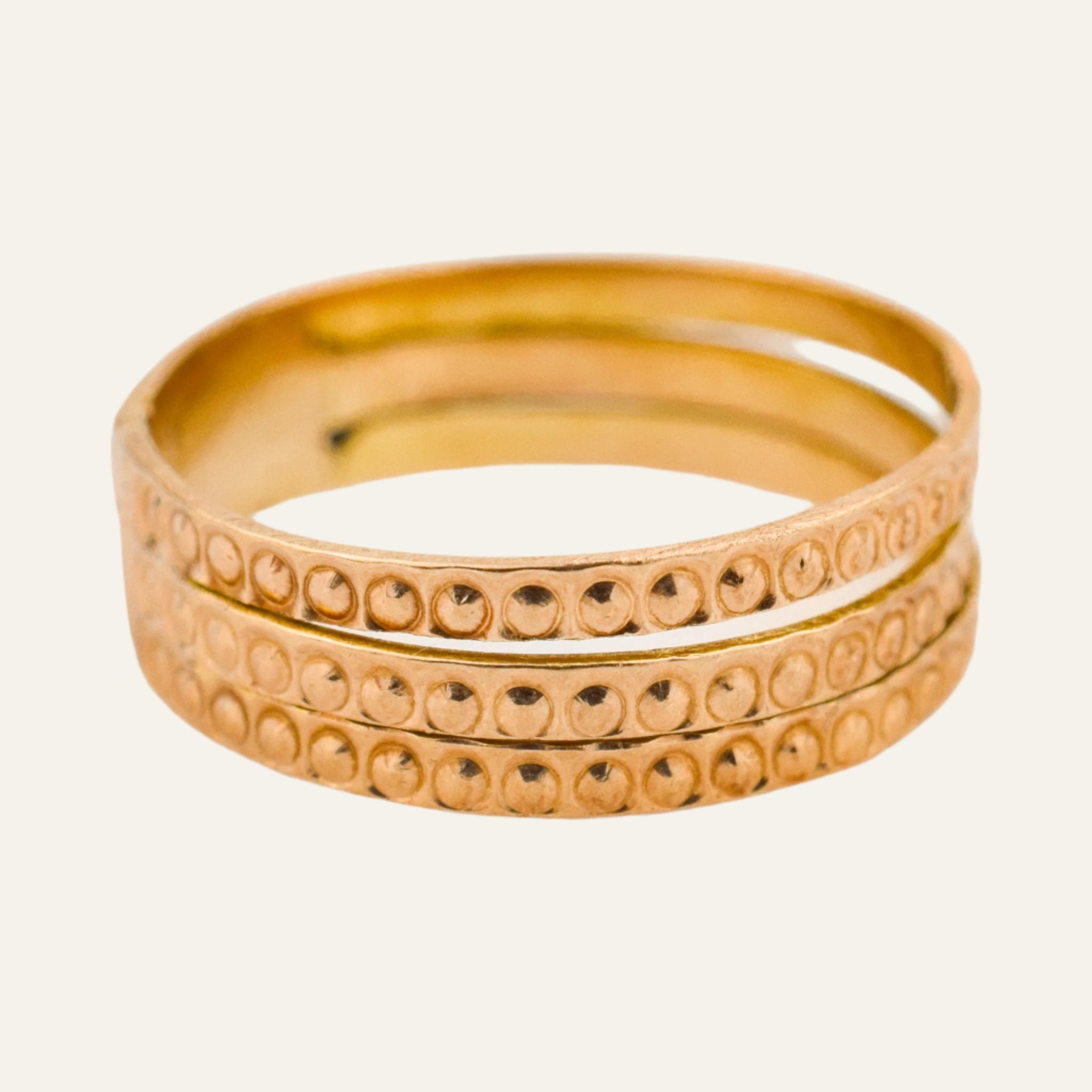 Soldered Stacked Gold Bands