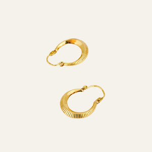 Dainty Drop Gold Hoops