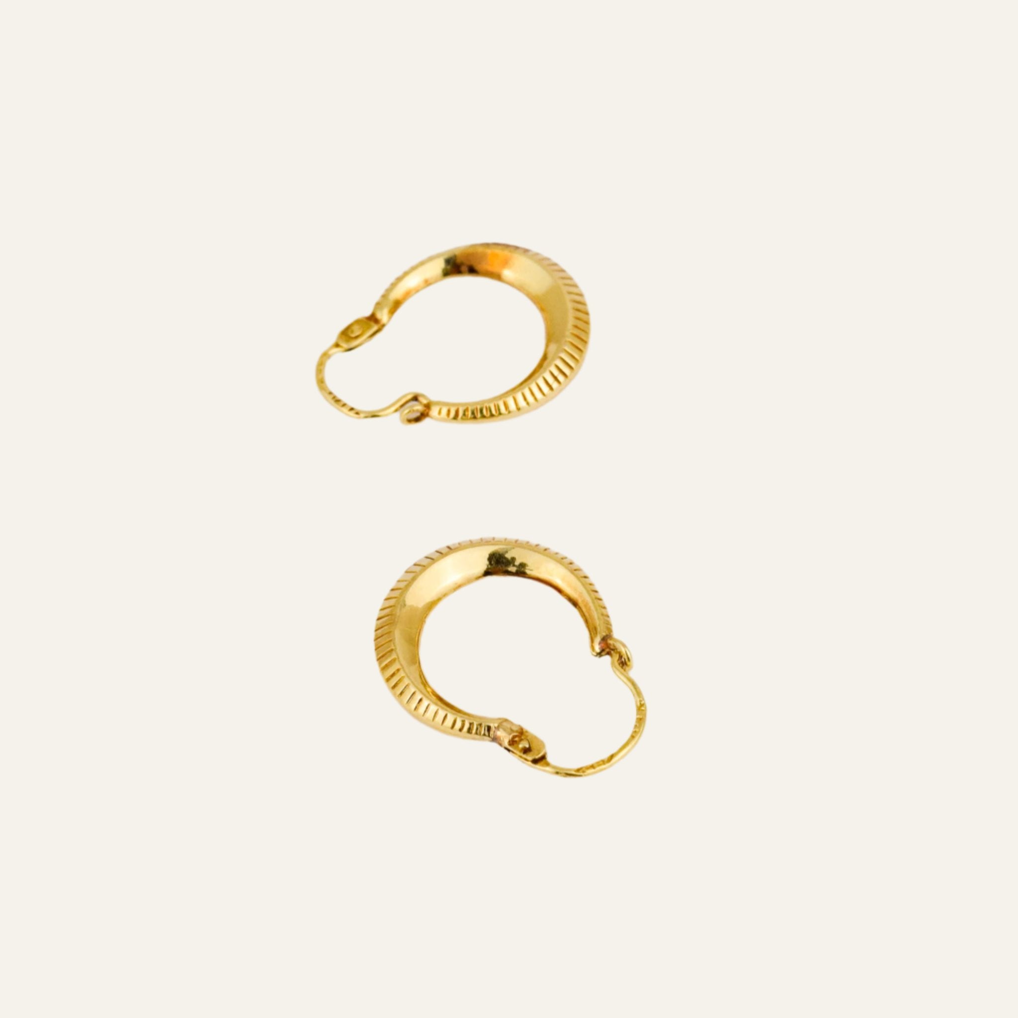 Dainty Drop Gold Hoops