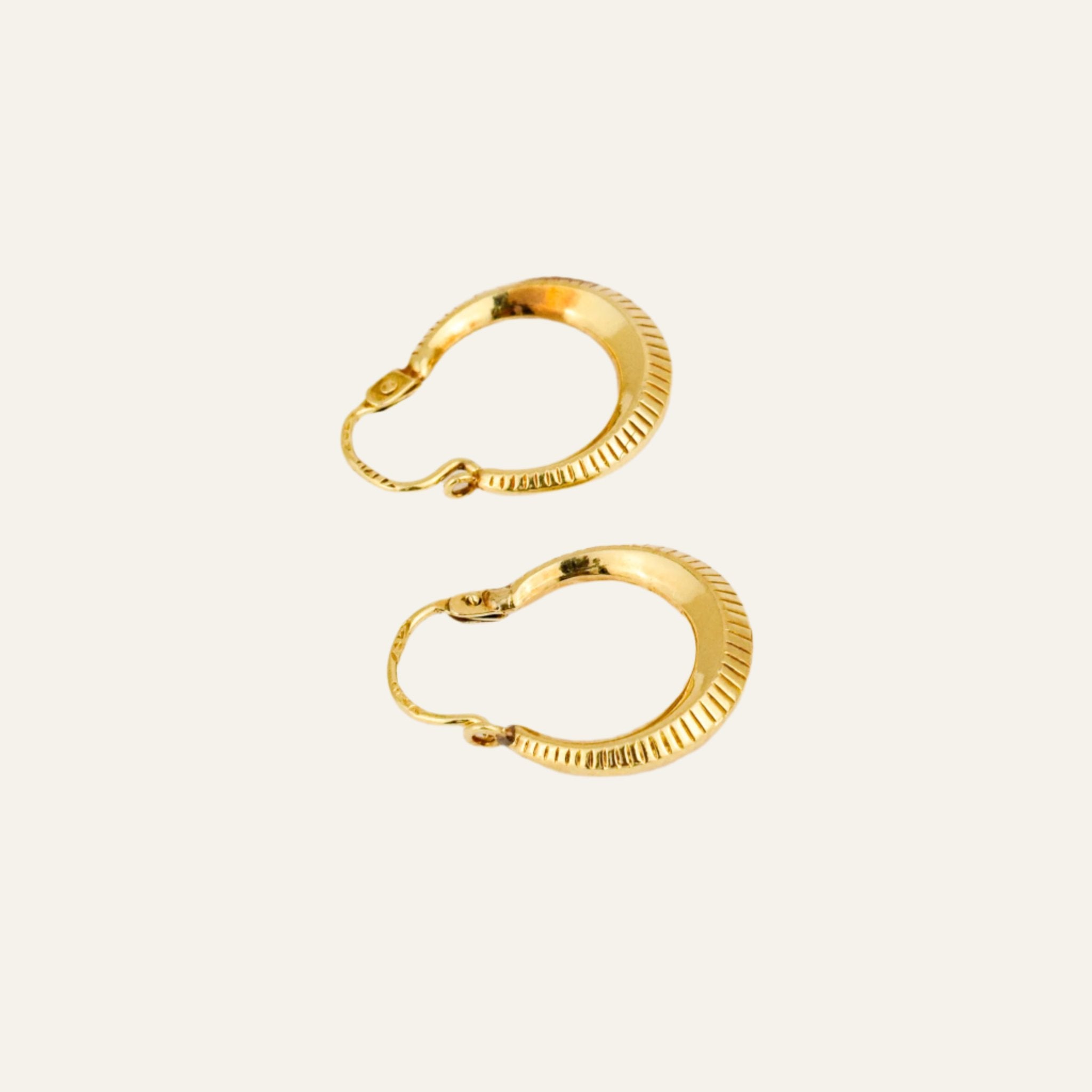 Dainty Drop Gold Hoops