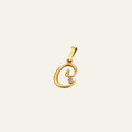 'C' Pendant with Diamond Accent