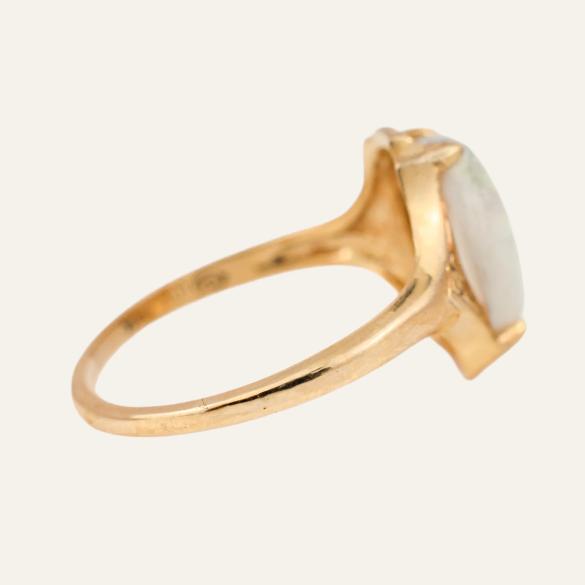Opal Ring with Orange Blossom Detail