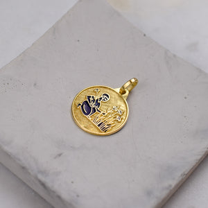 Enamel and Gold Garden of Life Charm