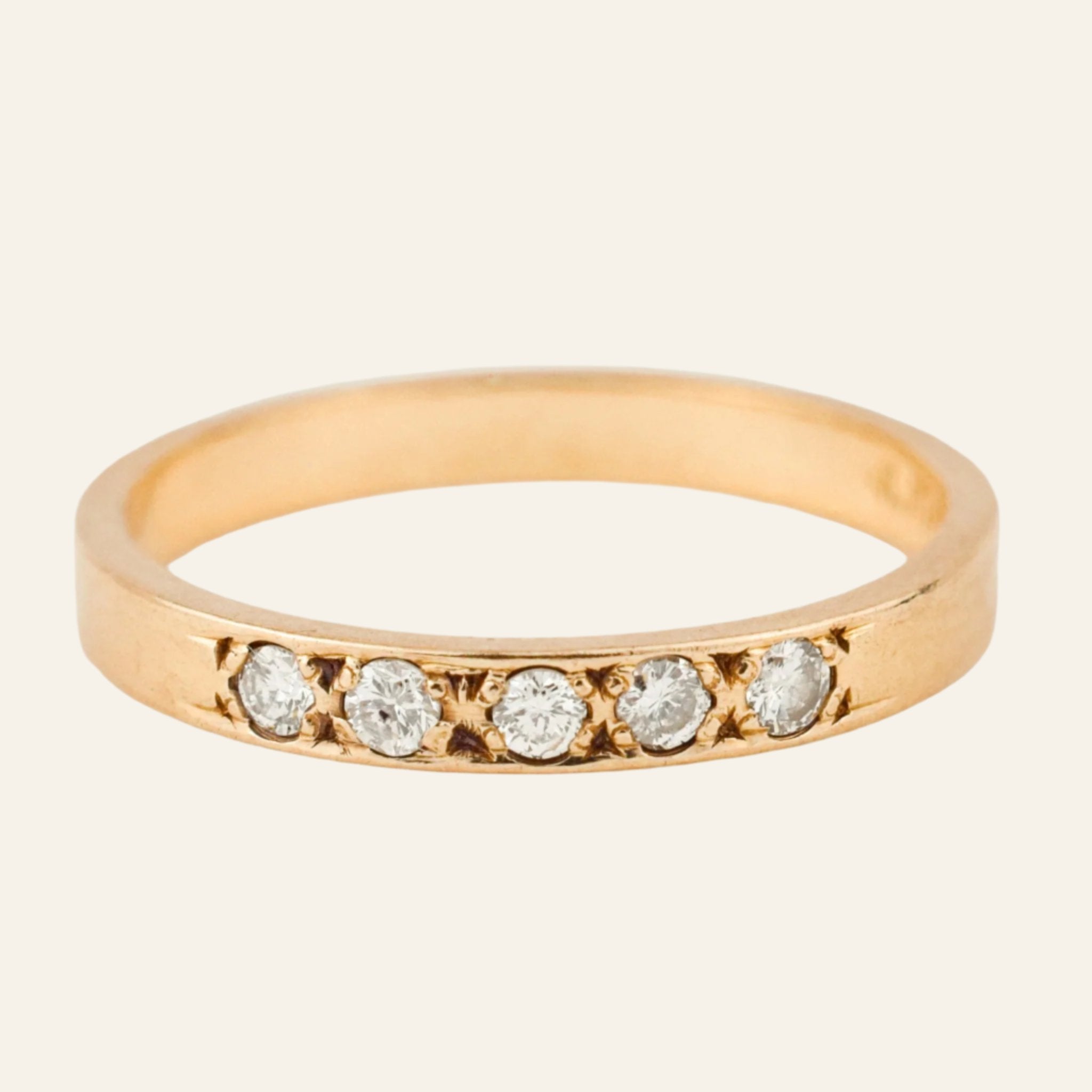 vintage Flush Set 5 Diamond Band