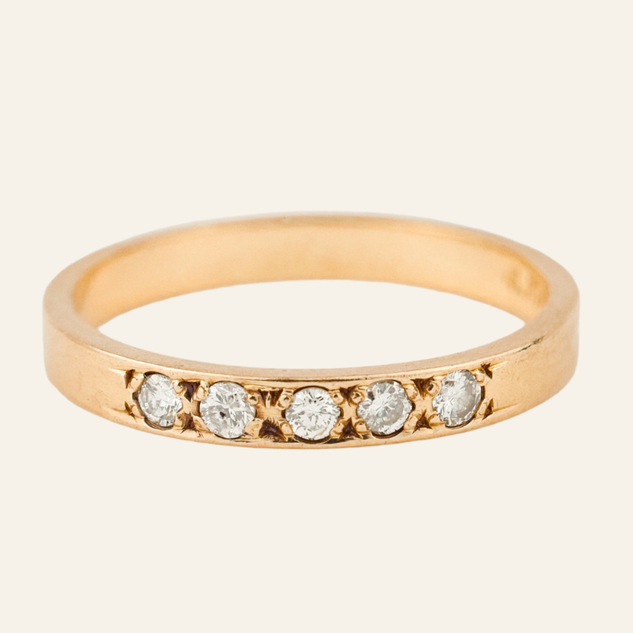 vintage Flush Set 5 Diamond Band