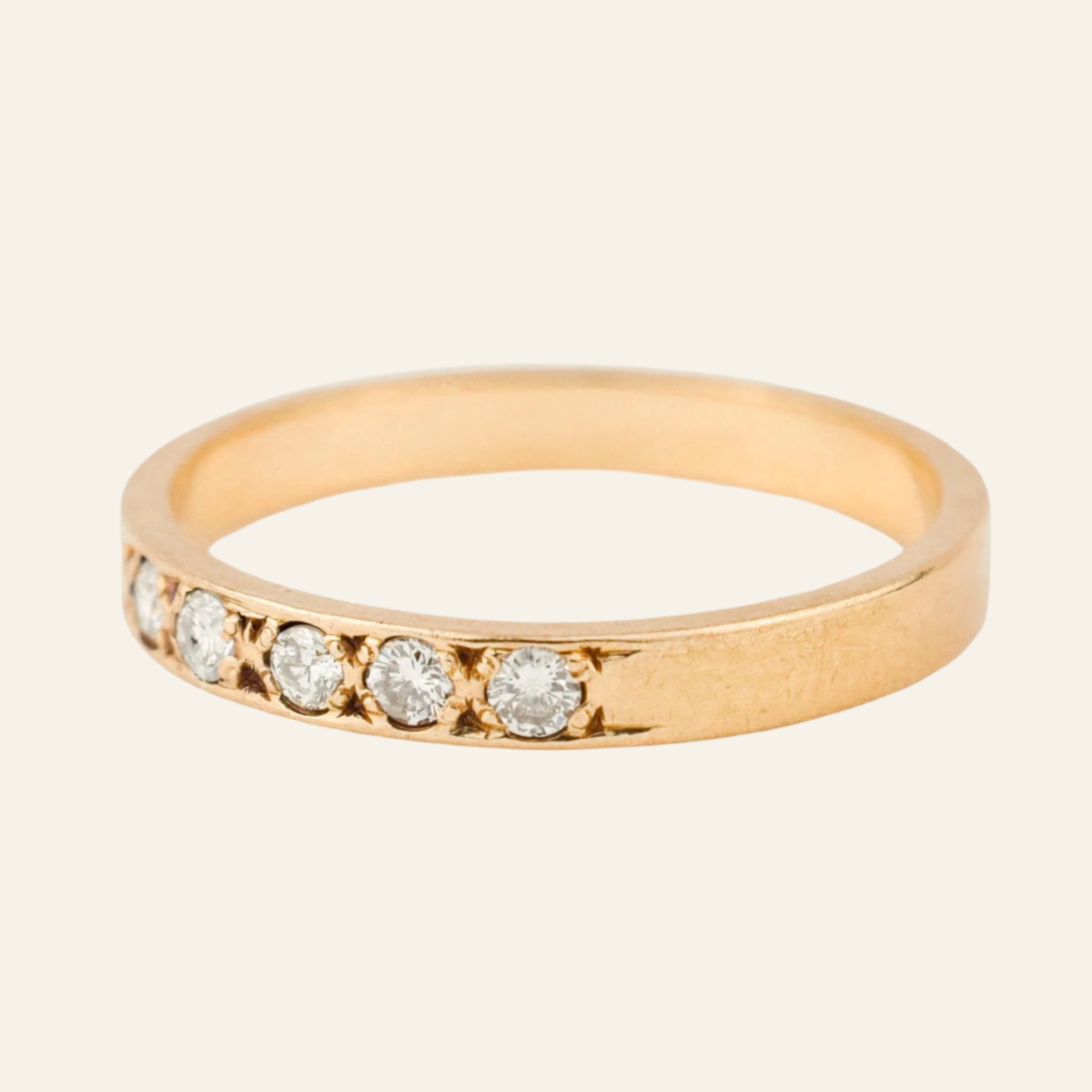 vintage Flush Set 5 Diamond Band
