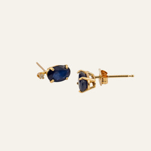 Sapphire and Diamond Stud Earrings