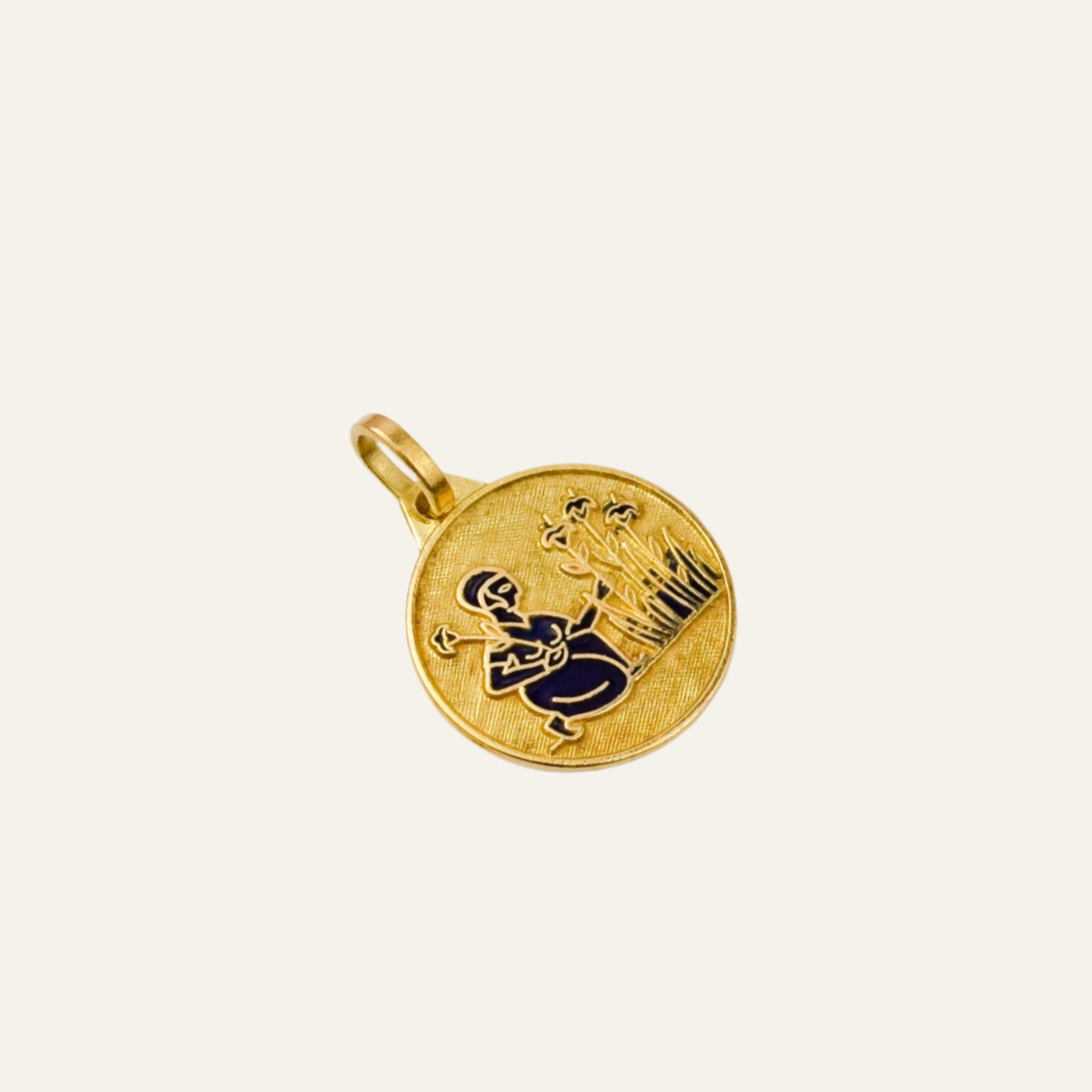 Enamel and Gold Garden of Life Charm