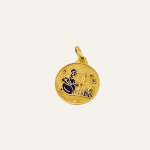 Enamel and Gold Garden of Life Charm