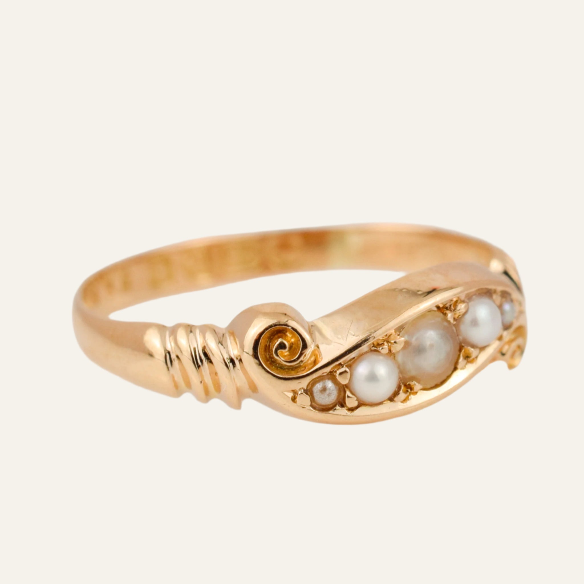 Antique Hallmarked Pearl Ring