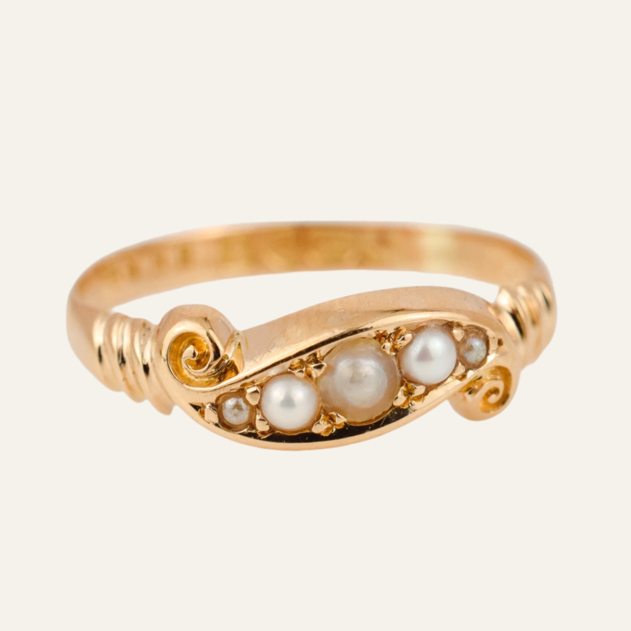 Antique Hallmarked Pearl Ring