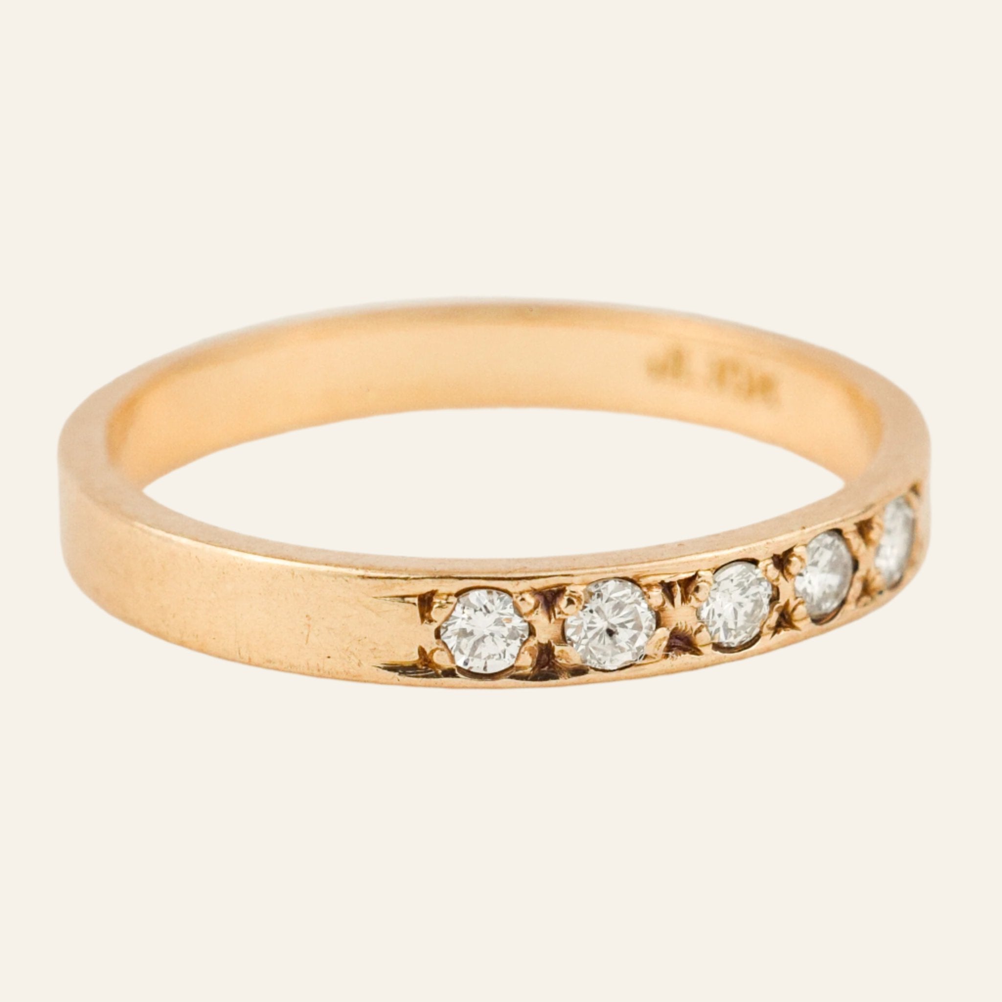 vintage Flush Set 5 Diamond Band