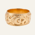 Handcrafted Wave Gold Band