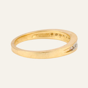 11 Diamond Channel Set Gold Band