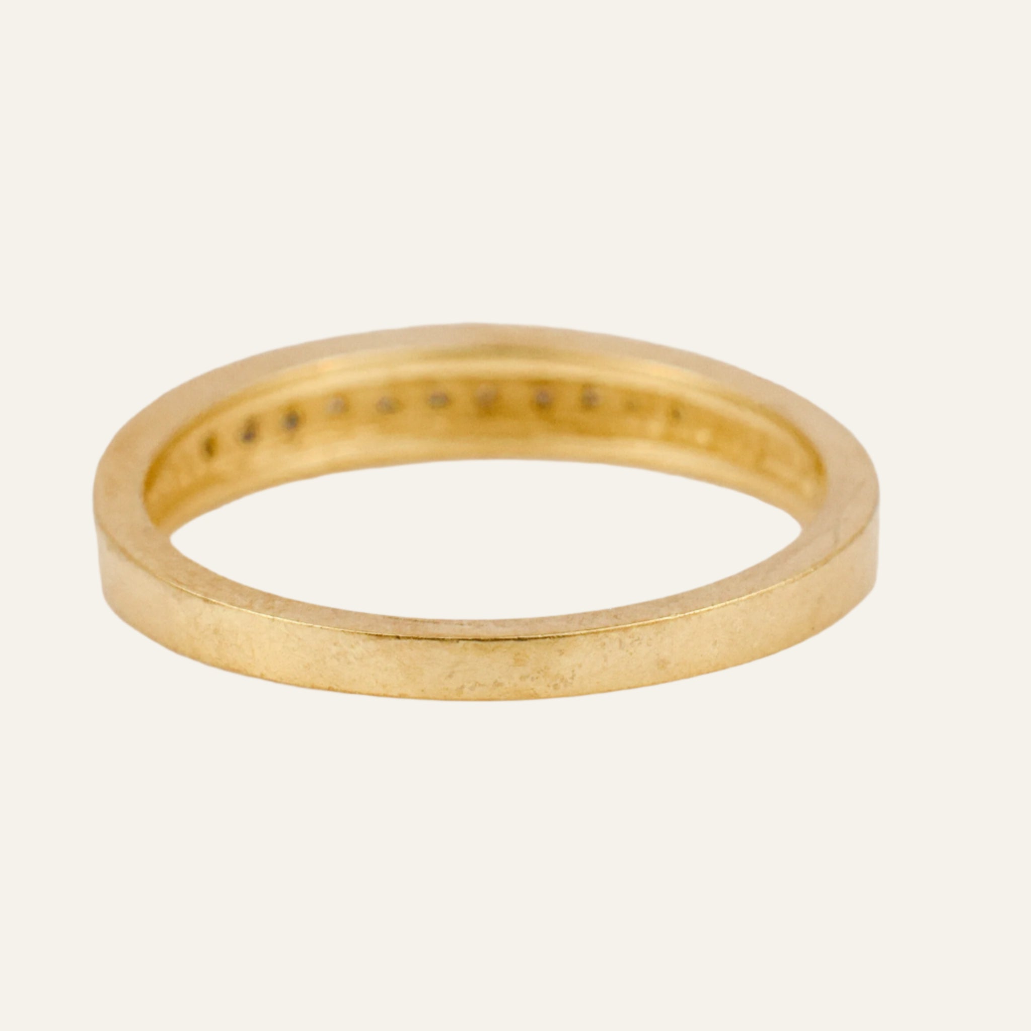 11 Diamond Channel Set Gold Band