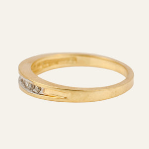 11 Diamond Channel Set Gold Band