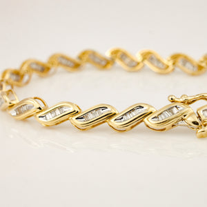 7.5" Baguette Diamond Bracelet