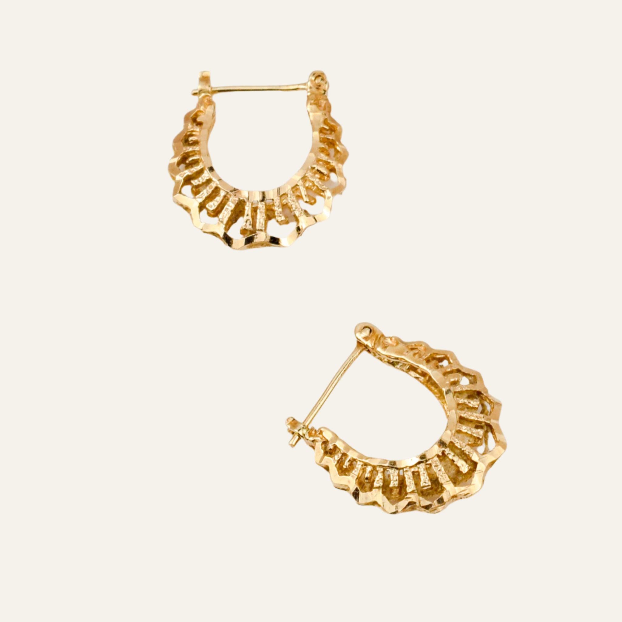 22.1 mm Filigree Hoop Earrings