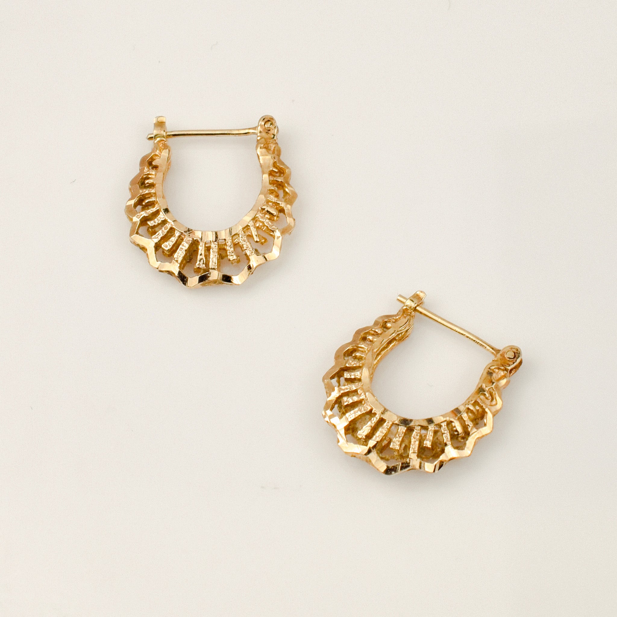 22.1 mm Filigree Hoop Earrings