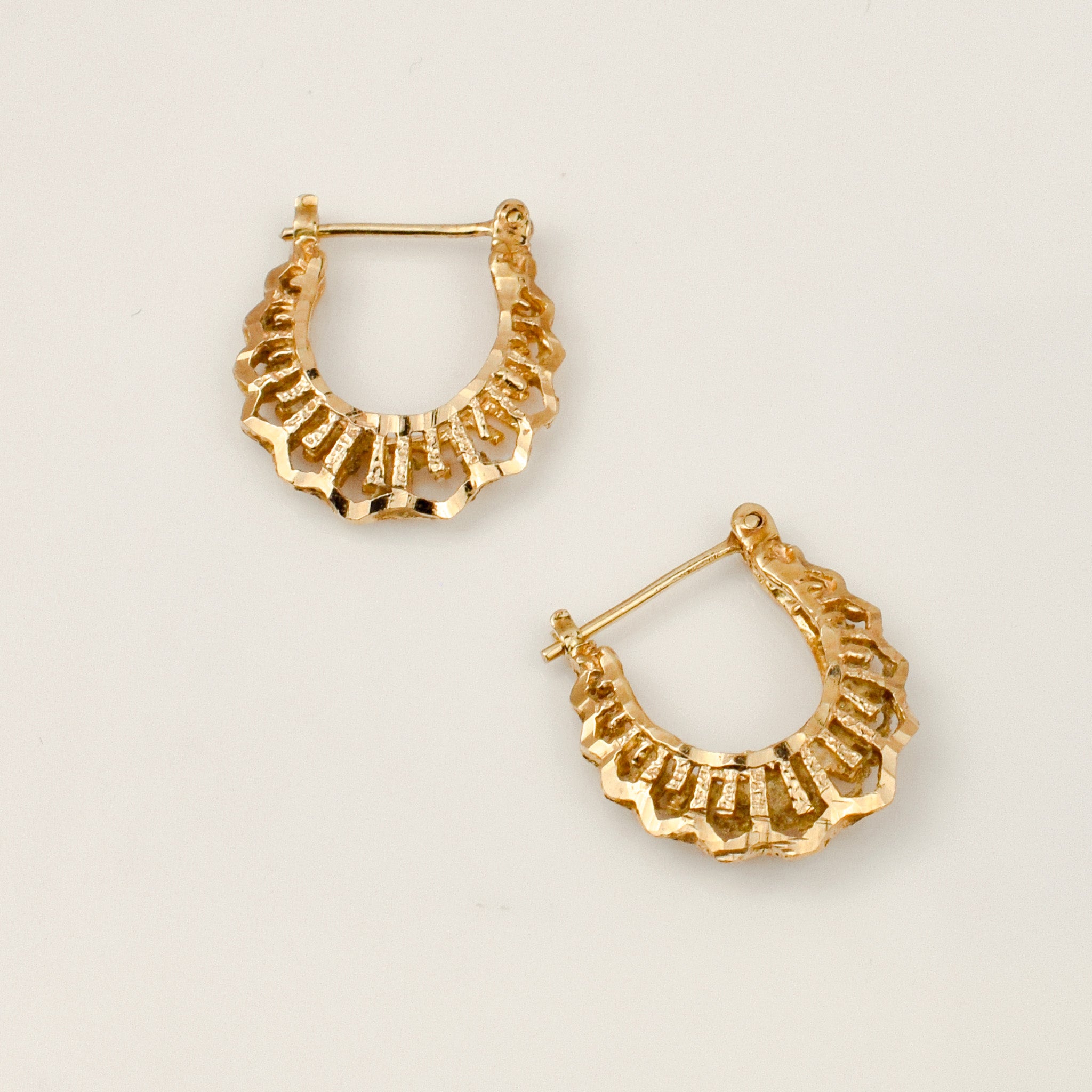 22.1 mm Filigree Hoop Earrings