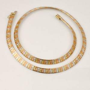 16" Tri-Tone Collar Necklace