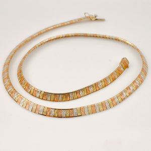 16" Tri-Tone Collar Necklace