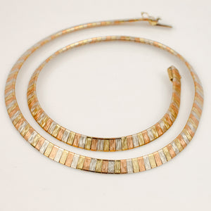 16" Tri-Tone Collar Necklace