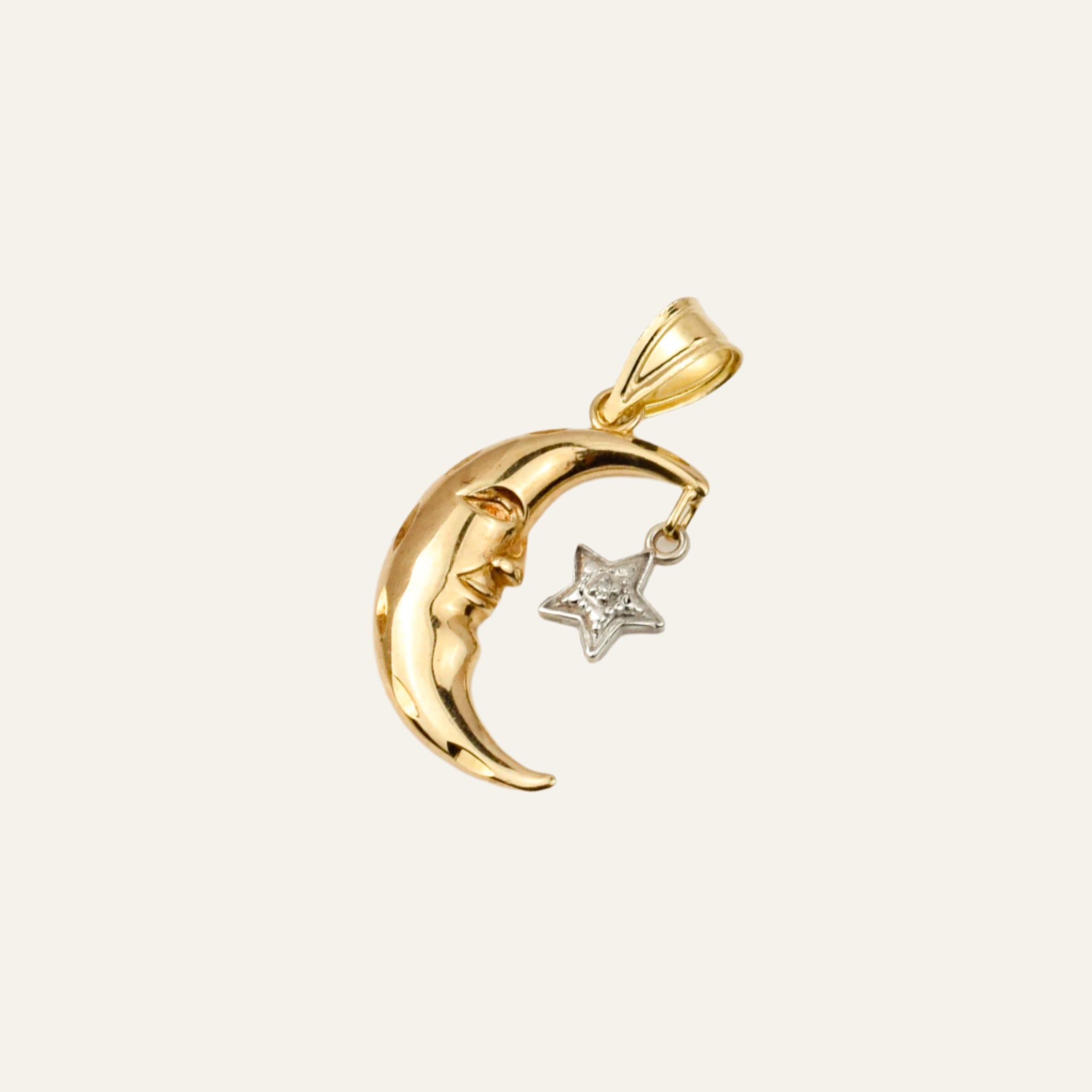 Crescent Moon and Star Charm