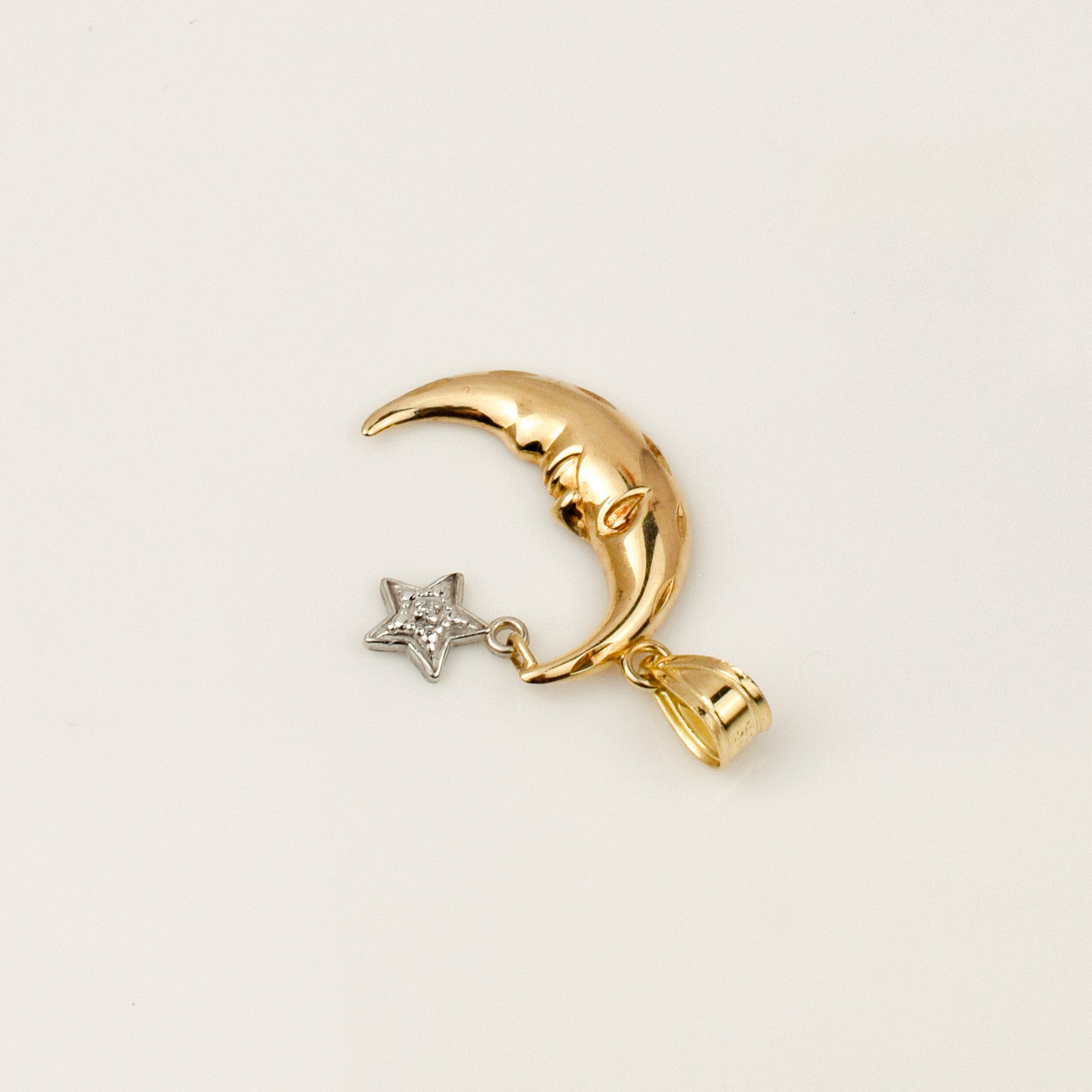 Crescent Moon and Star Charm