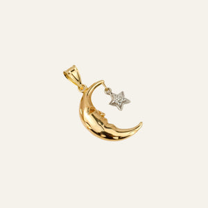 Crescent Moon and Star Charm