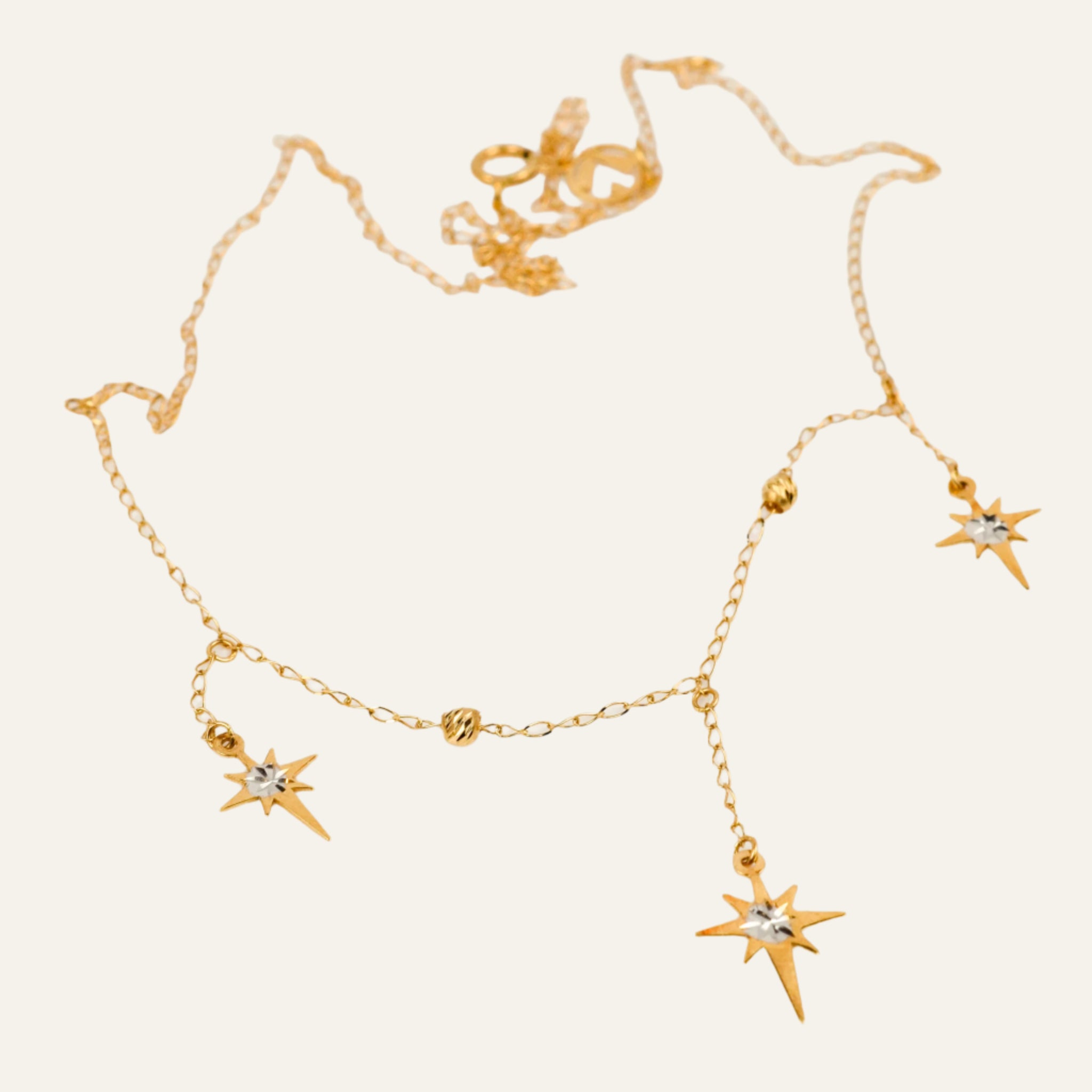 16" Dangling Star Chain Necklace