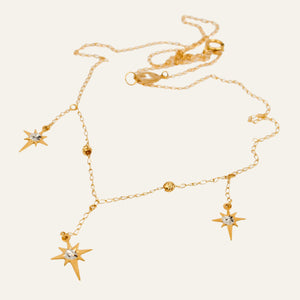 16" Dangling Star Chain Necklace