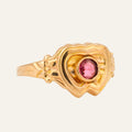Pink Tourmaline Shield Signet