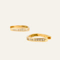 13.2 mm Diamond Huggie Earrings