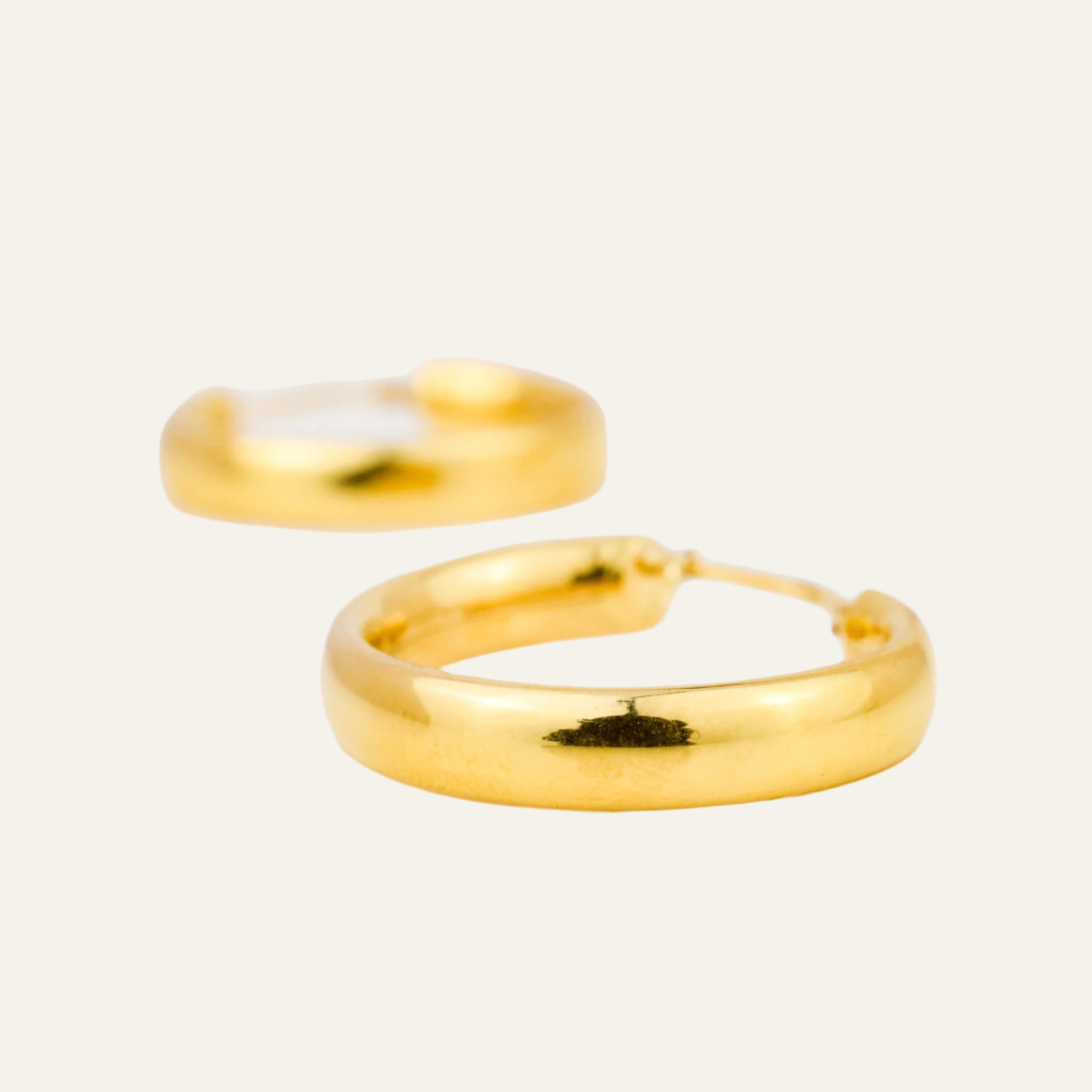 26 mm Buttery Gold Hoop Earrings