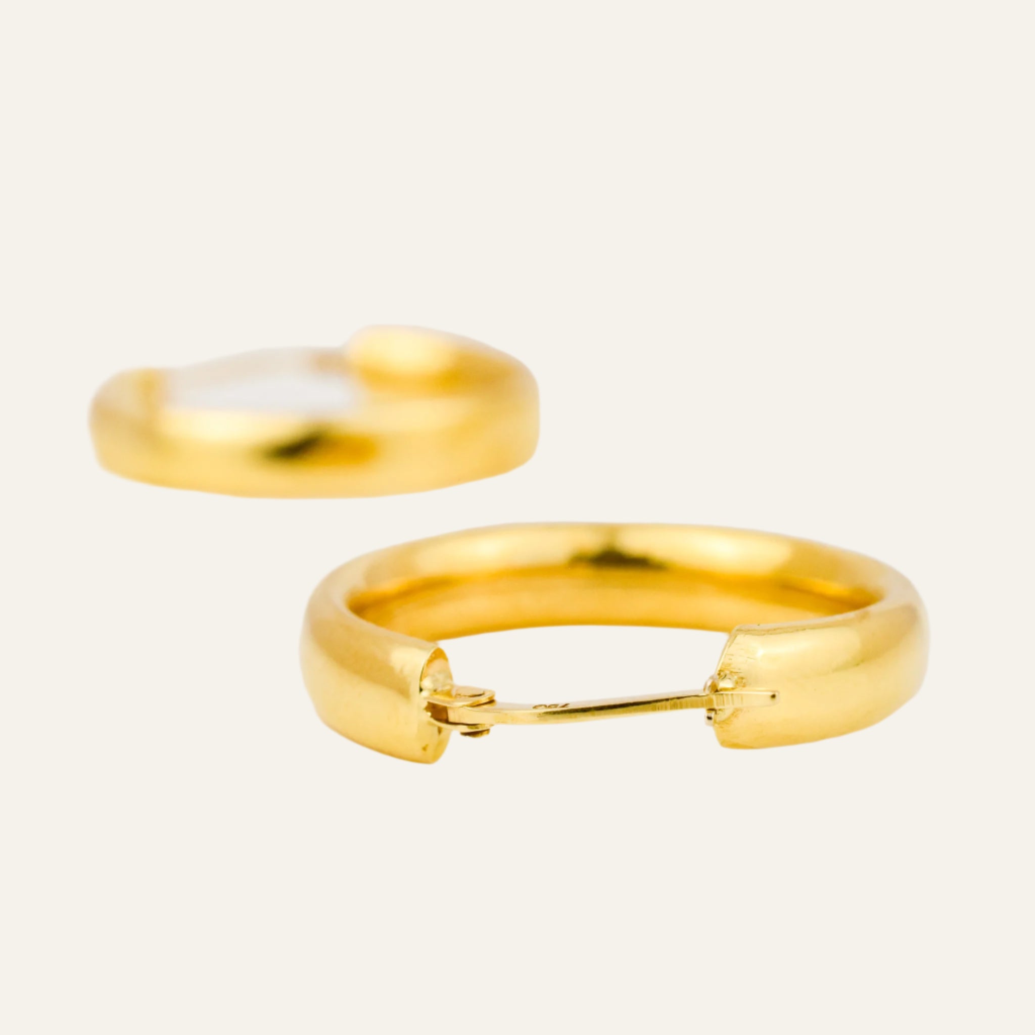 26 mm Buttery Gold Hoop Earrings