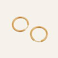 20 mm Tubular Gold Hoop Earrings
