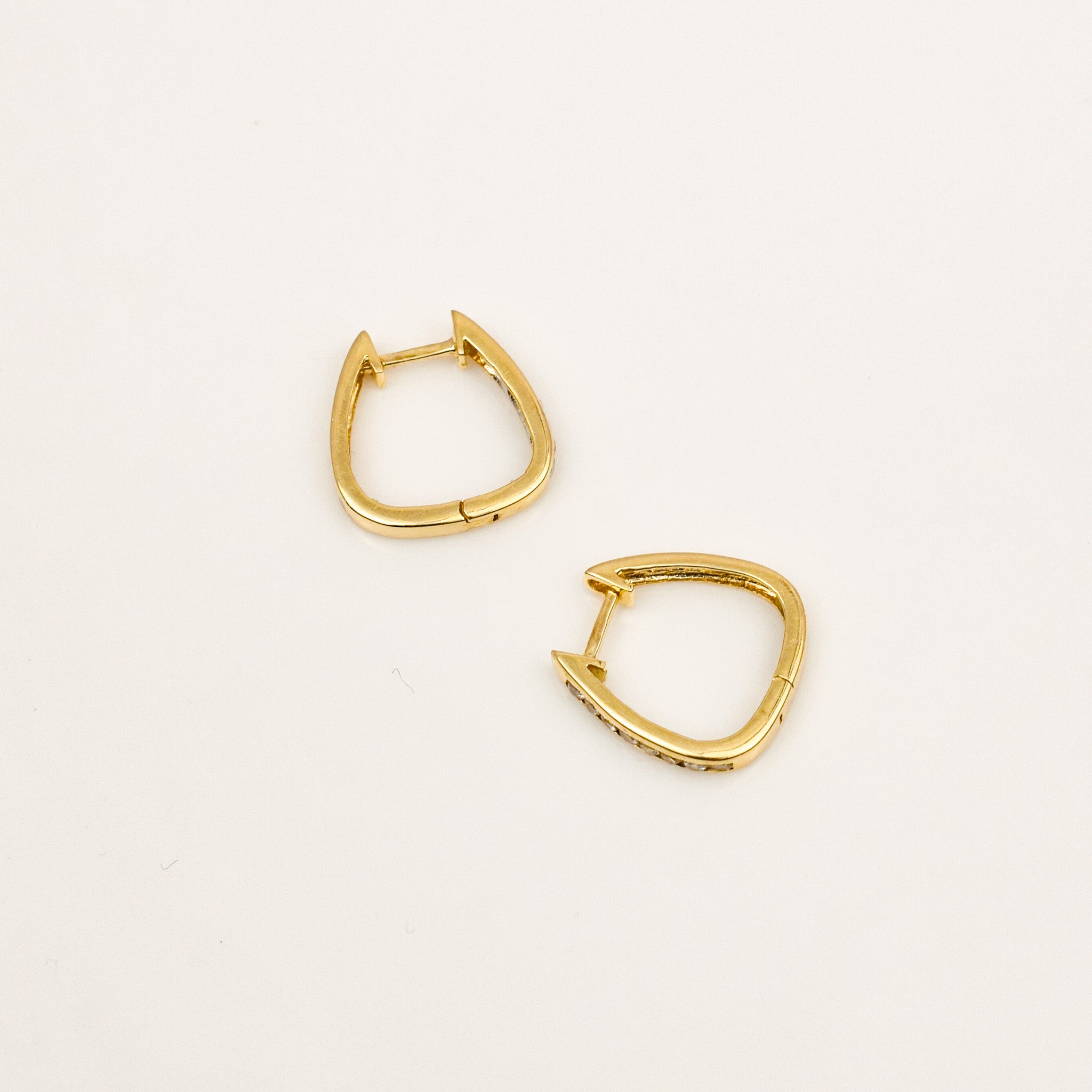 13.2 mm Diamond Huggie Earrings