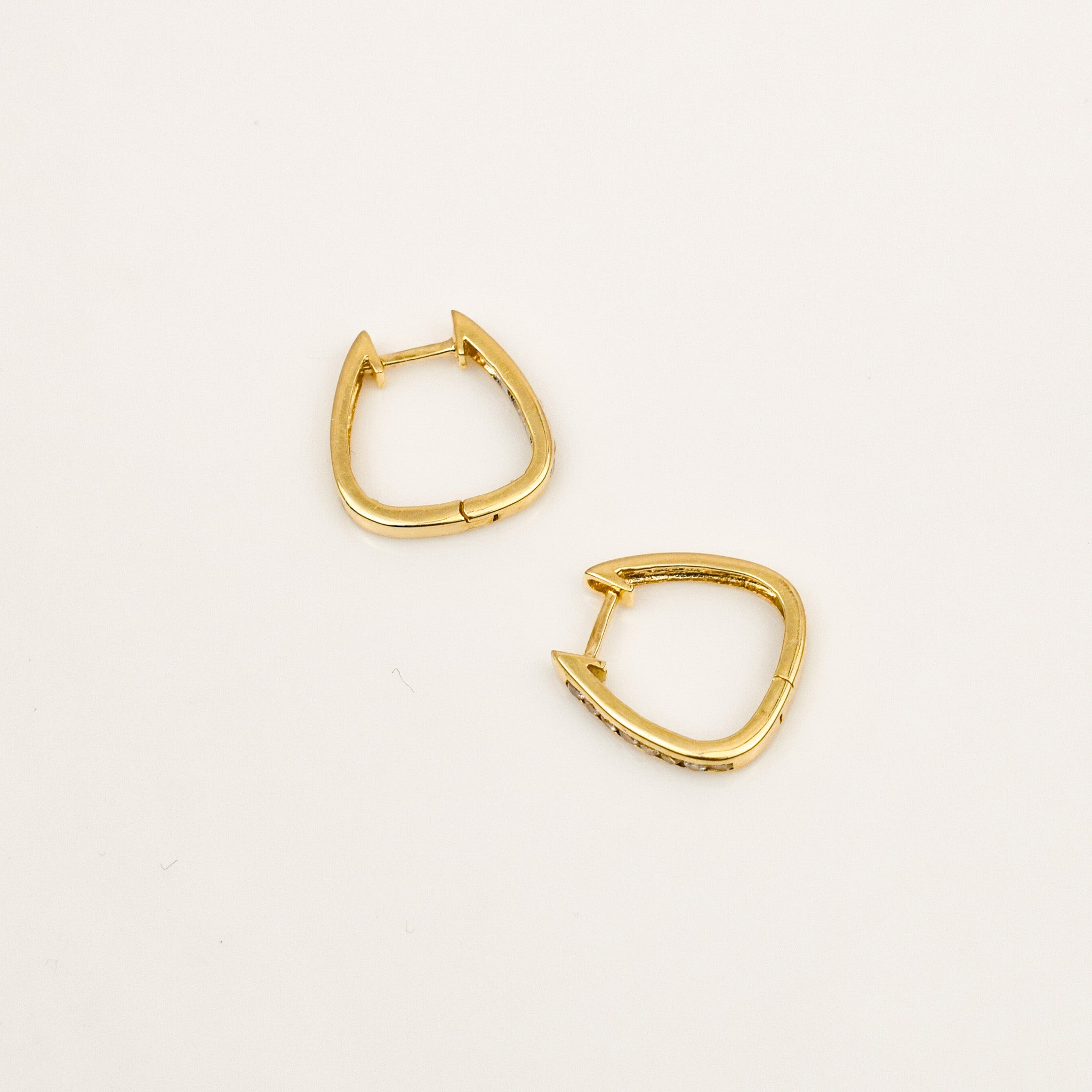 13.2 mm Diamond Huggie Earrings