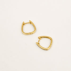 13.2 mm Diamond Huggie Earrings