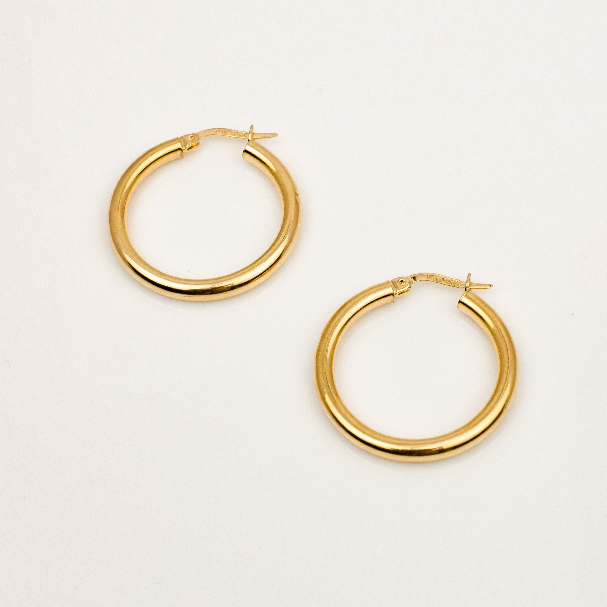 25.5 mm Classic Gold Hoop Earrings