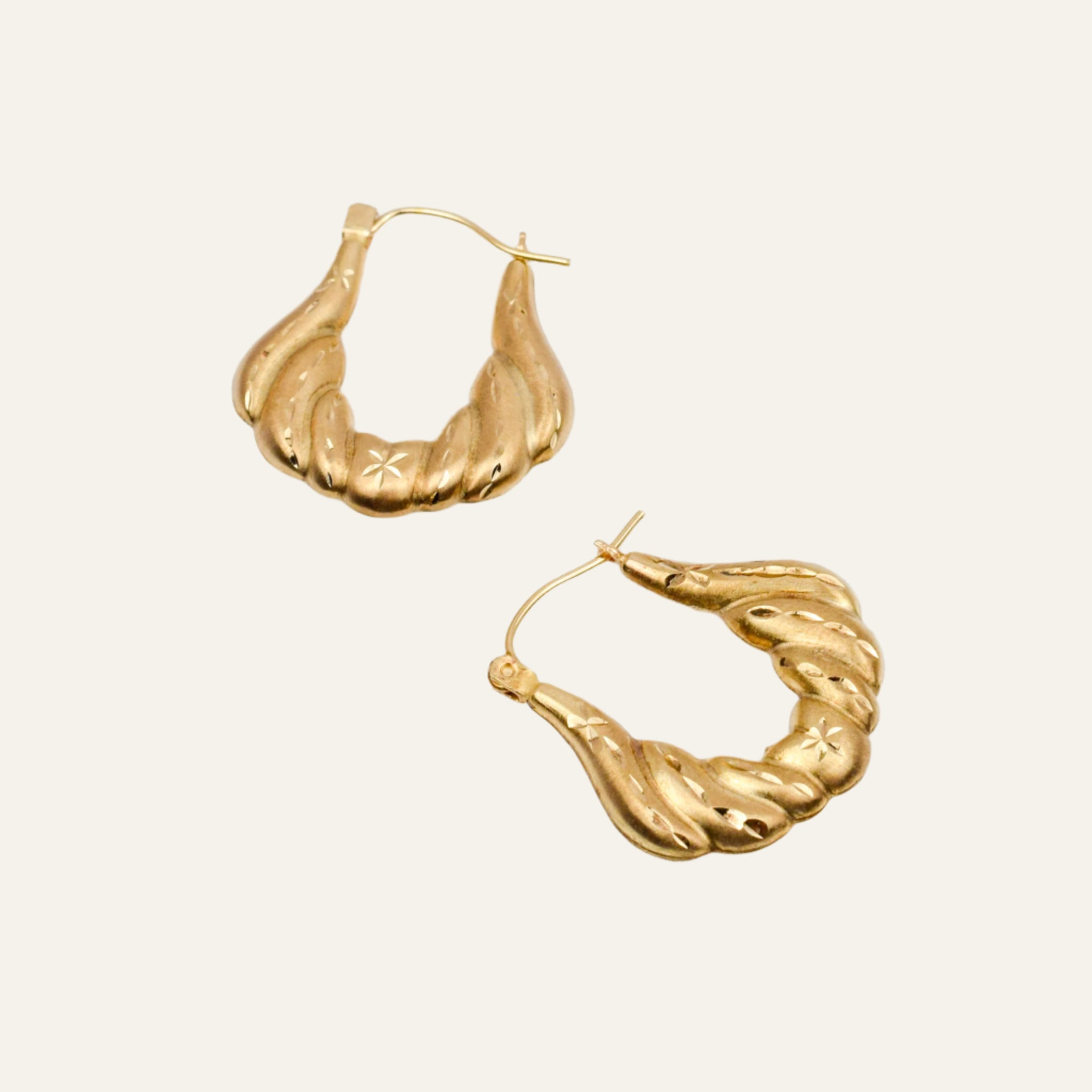 24 mm Regal Brushed Gold Hoop Earrings