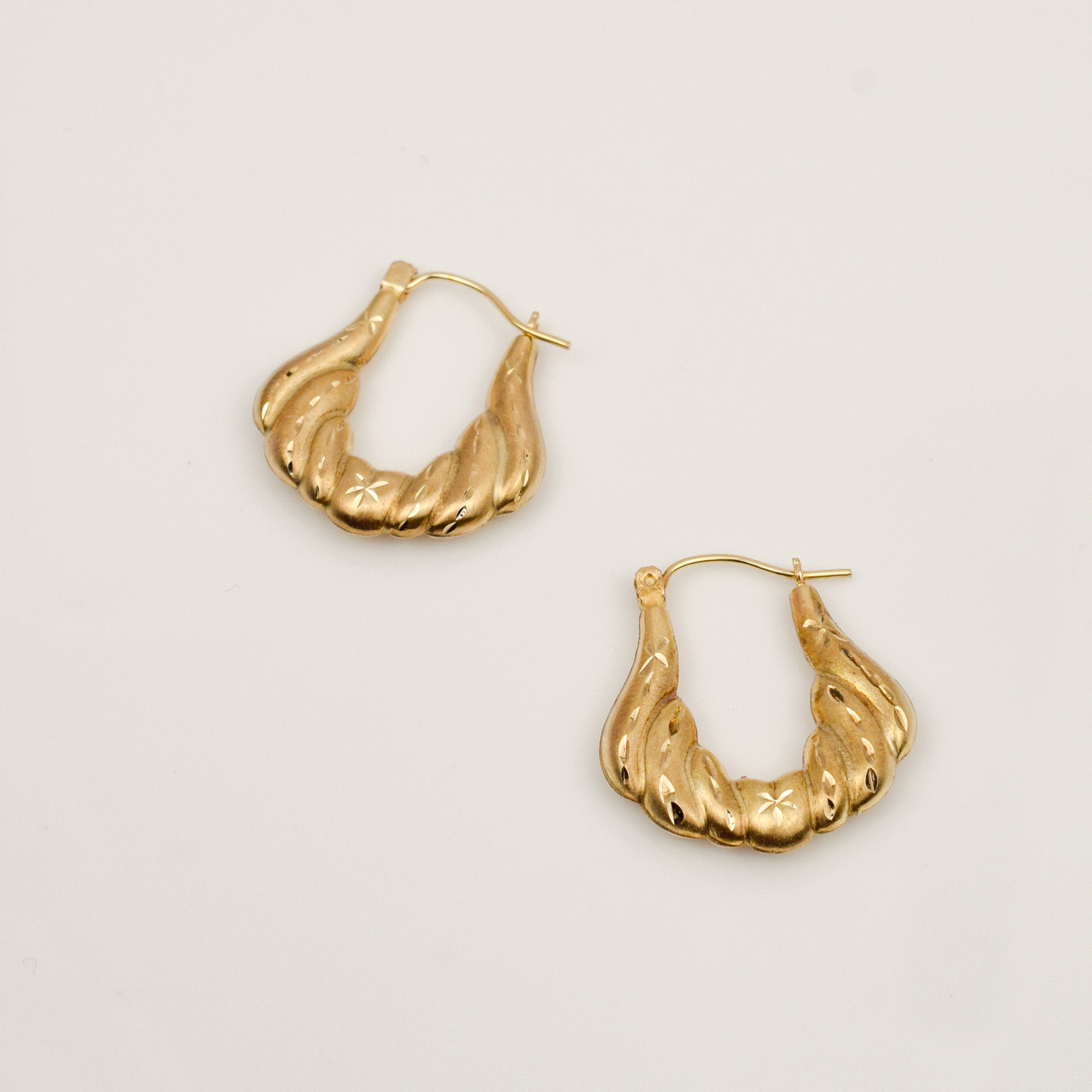 24 mm Regal Brushed Gold Hoop Earrings