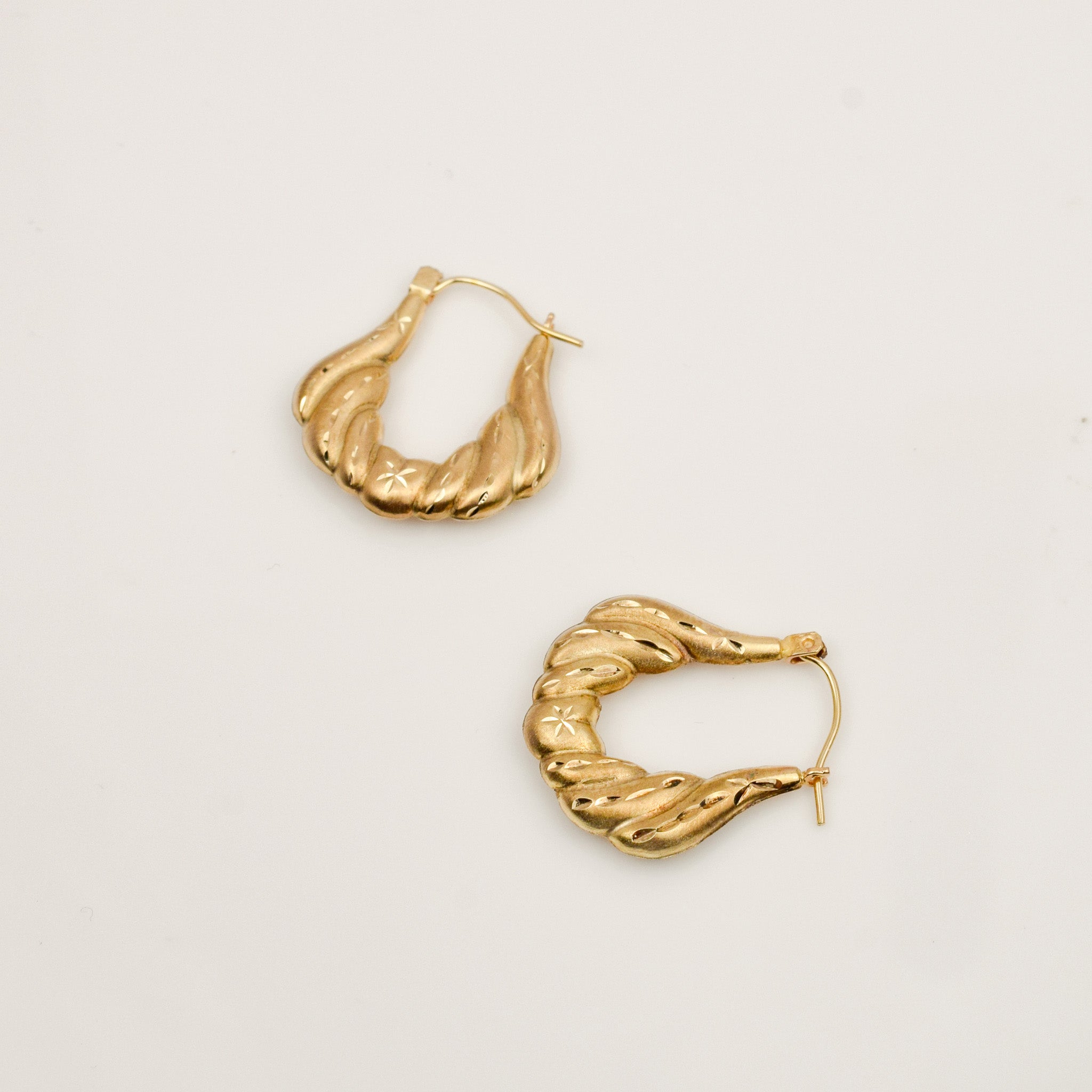 24 mm Regal Brushed Gold Hoop Earrings