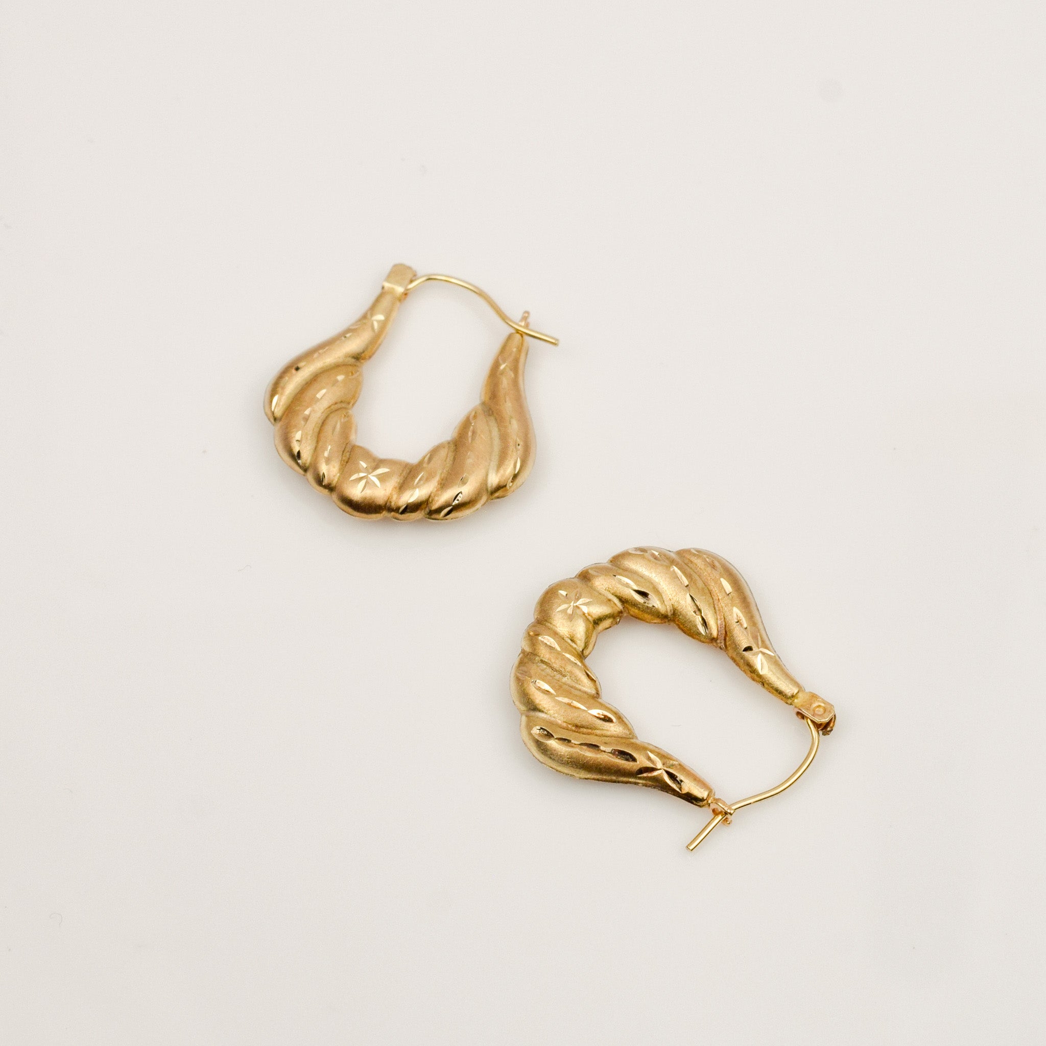 24 mm Regal Brushed Gold Hoop Earrings