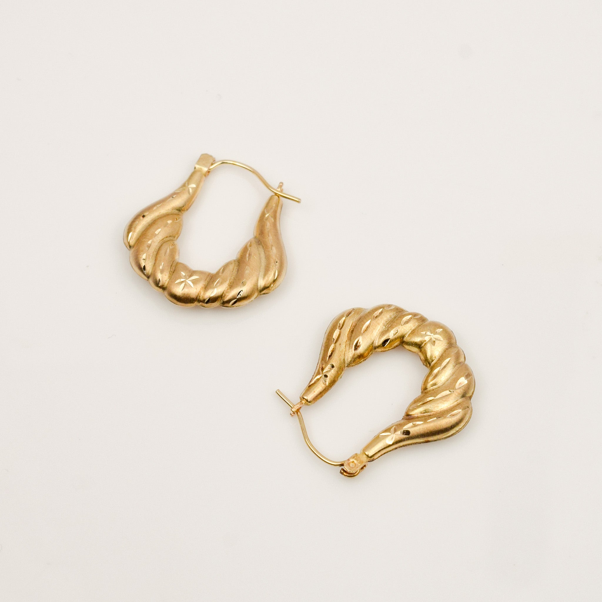 24 mm Regal Brushed Gold Hoop Earrings