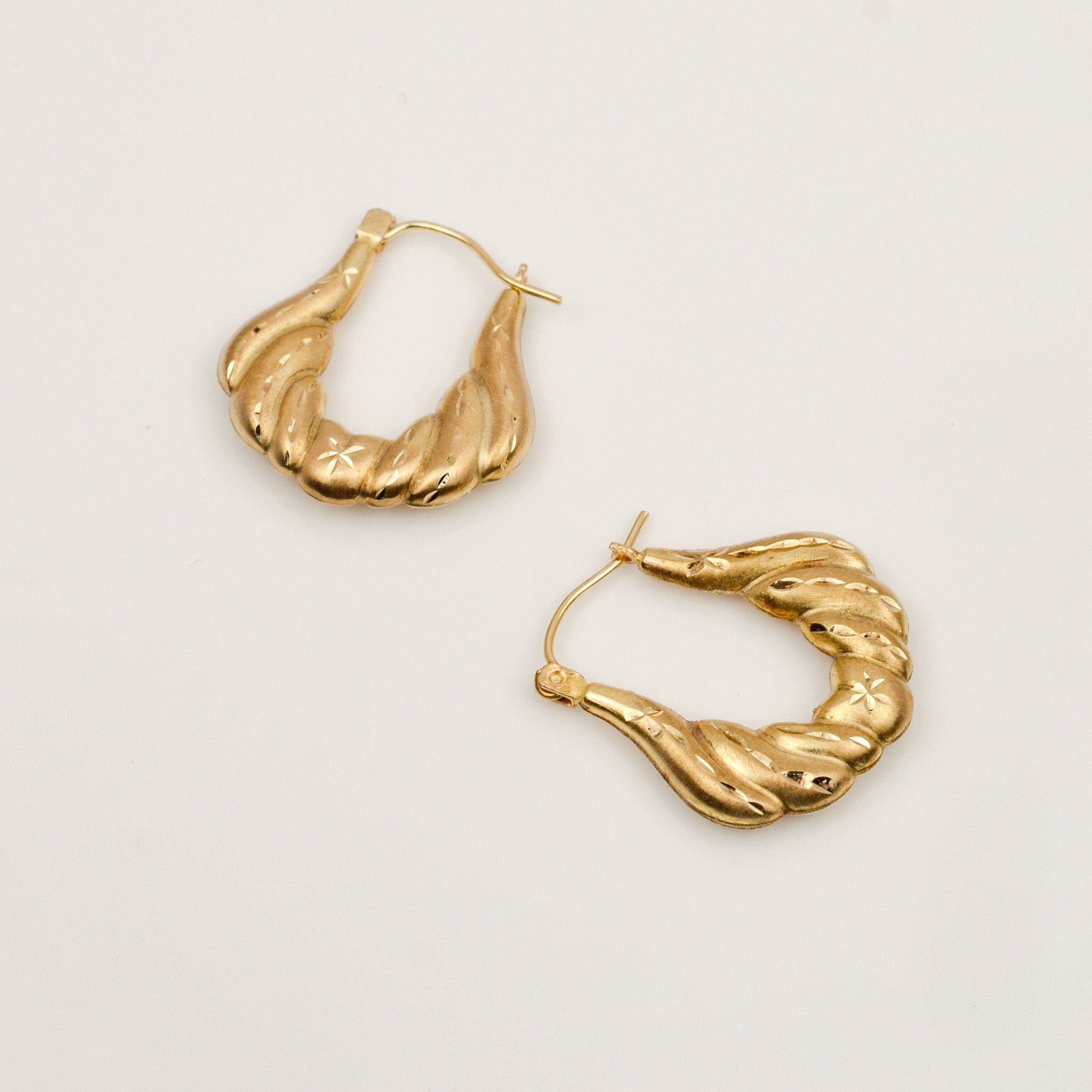 24 mm Regal Brushed Gold Hoop Earrings