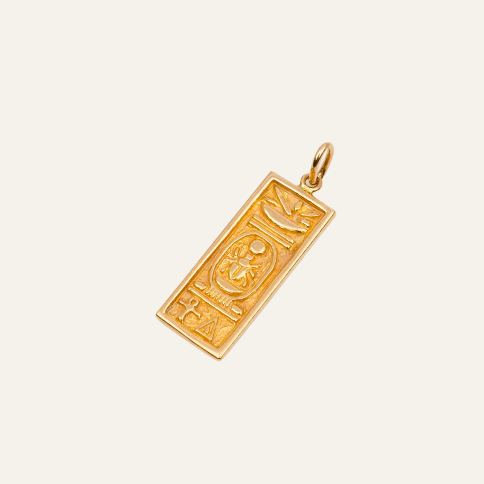 Hieroglyphic Gold Pendant